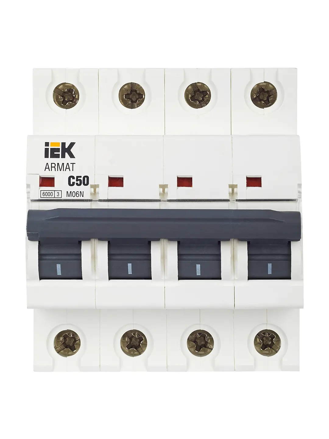 mcb-iek-armat-m06n-4p-50a-6ka-type-c MCB IEK ARMAT M06N 4P 50A 6kA Type C