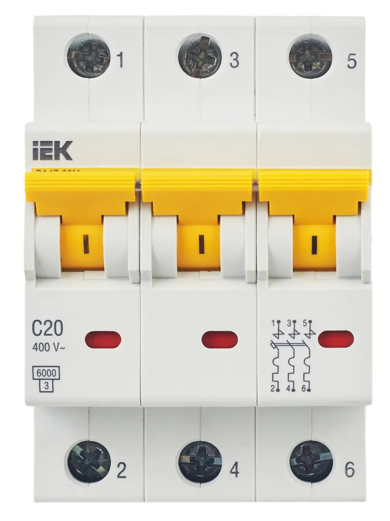 mcb-iek-karat-60m-3p-20a-6ka-type-c MCB IEK KARAT 60M 3P 20A 6kA Type C