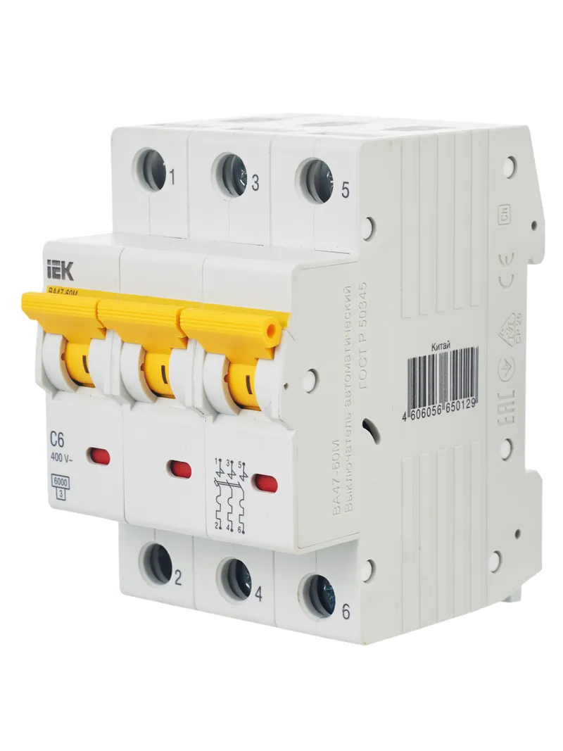 mcb-iek-karat-60m-3p-6a-6ka-type-c MCB IEK KARAT 60M 3P 6A 6kA Type C