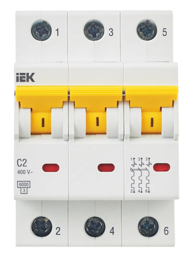 MCB IEK KARAT 60M 3P 2A 6kA Type C