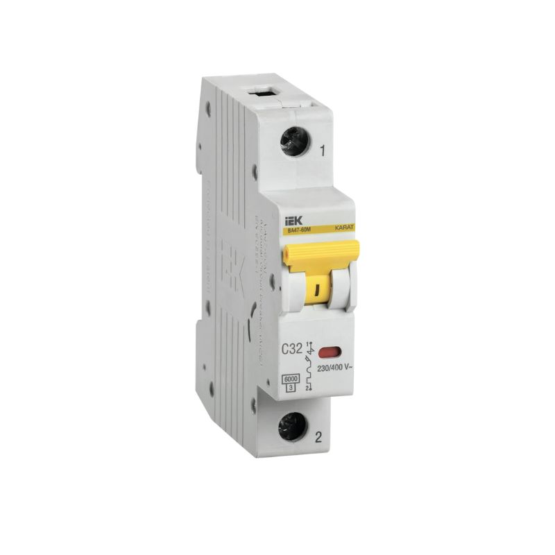 mcb-iek-karat-60m-1p-32a-6ka-type-c MCB IEK KARAT M60 1P 32A 6kA Type C