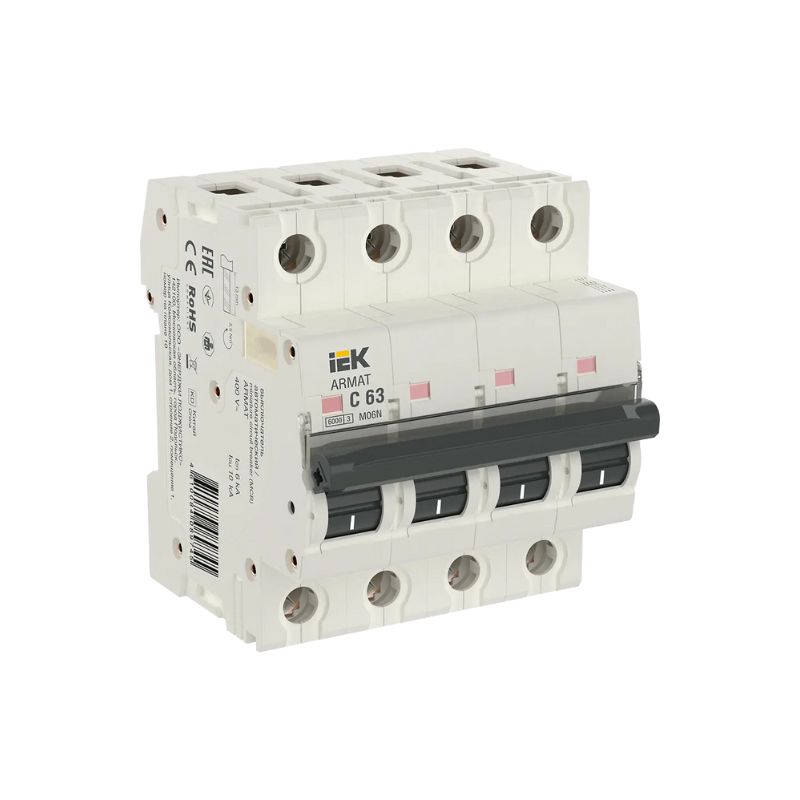 mcb-iek-armat-m06n-4p-63a-6ka-type-c MCB IEK ARMAT M06N 4P 63A 6kA Type C