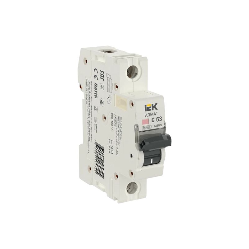 mcb-iek-armat-m10n-1p-63a-6ka-type-c MCB IEK ARMAT M10N 1P 63A 6kA Type C