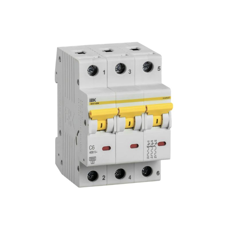 mcb-iek-karat-60m-3p-6a-6ka-type-c MCB IEK KARAT 60M 3P 6A 6kA Type C