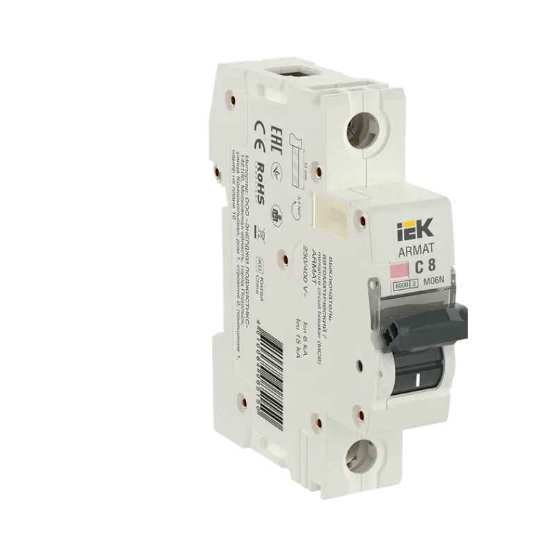 mcb-iek-armat-m06n-1p-8a-6ka-type-c MCB IEK ARMAT M06N 1P 8A 6kA Type C