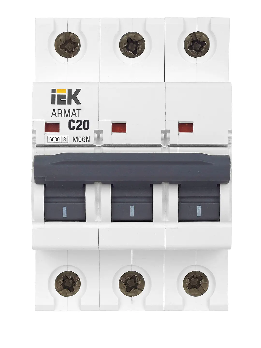mcb-iek-armat-m06n-3p-20a-6ka-type-c MCB IEK ARMAT M06N 3P 20A 6kA Type C
