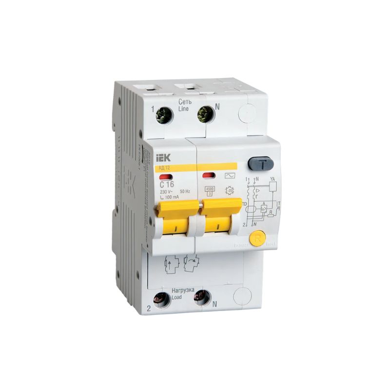 RCBO IEK KARAT AD12 2P 16A 4.5kA 100mA