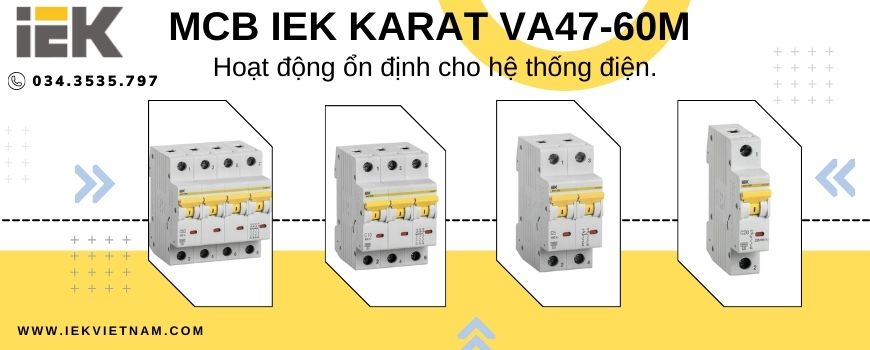 MCB IEK KARAT VA47-60M - Hoạt động ổn định cho hệ thống điện
