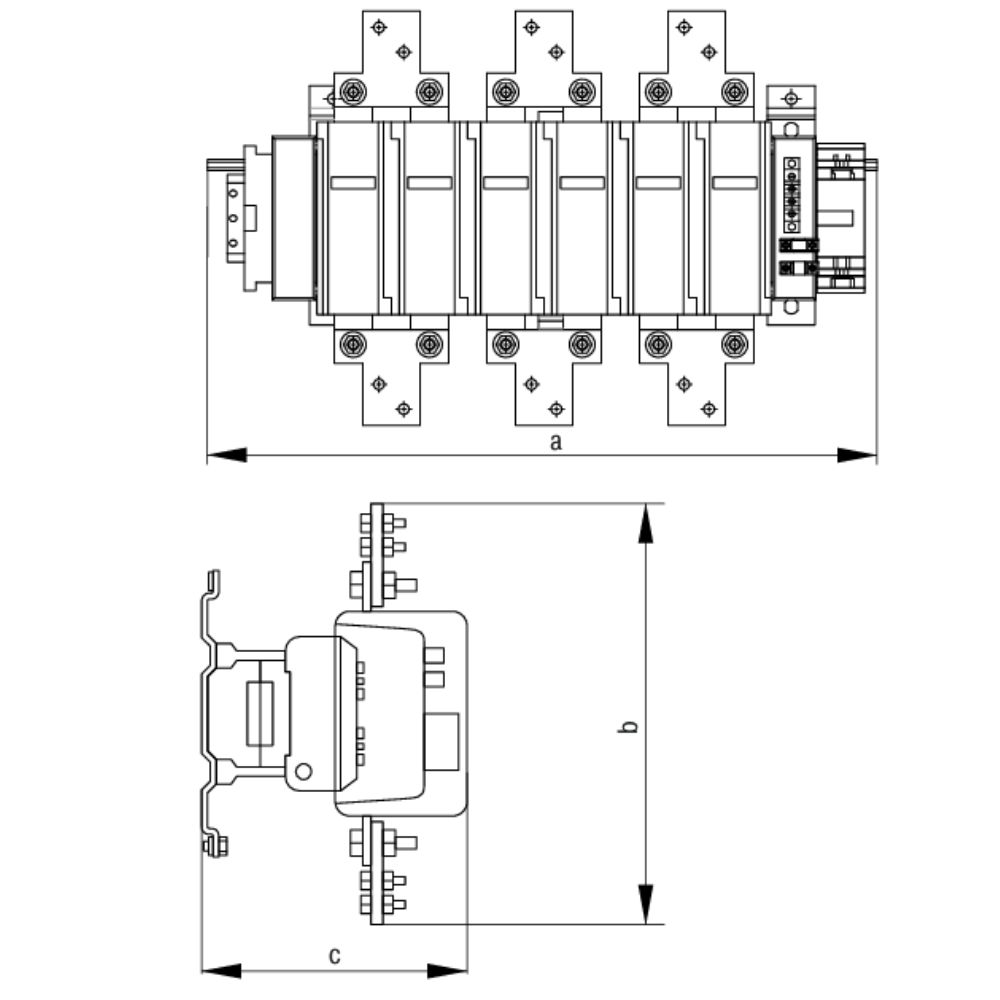 Bản vẽ Contactor IEK Karat cho 800A và 1000A